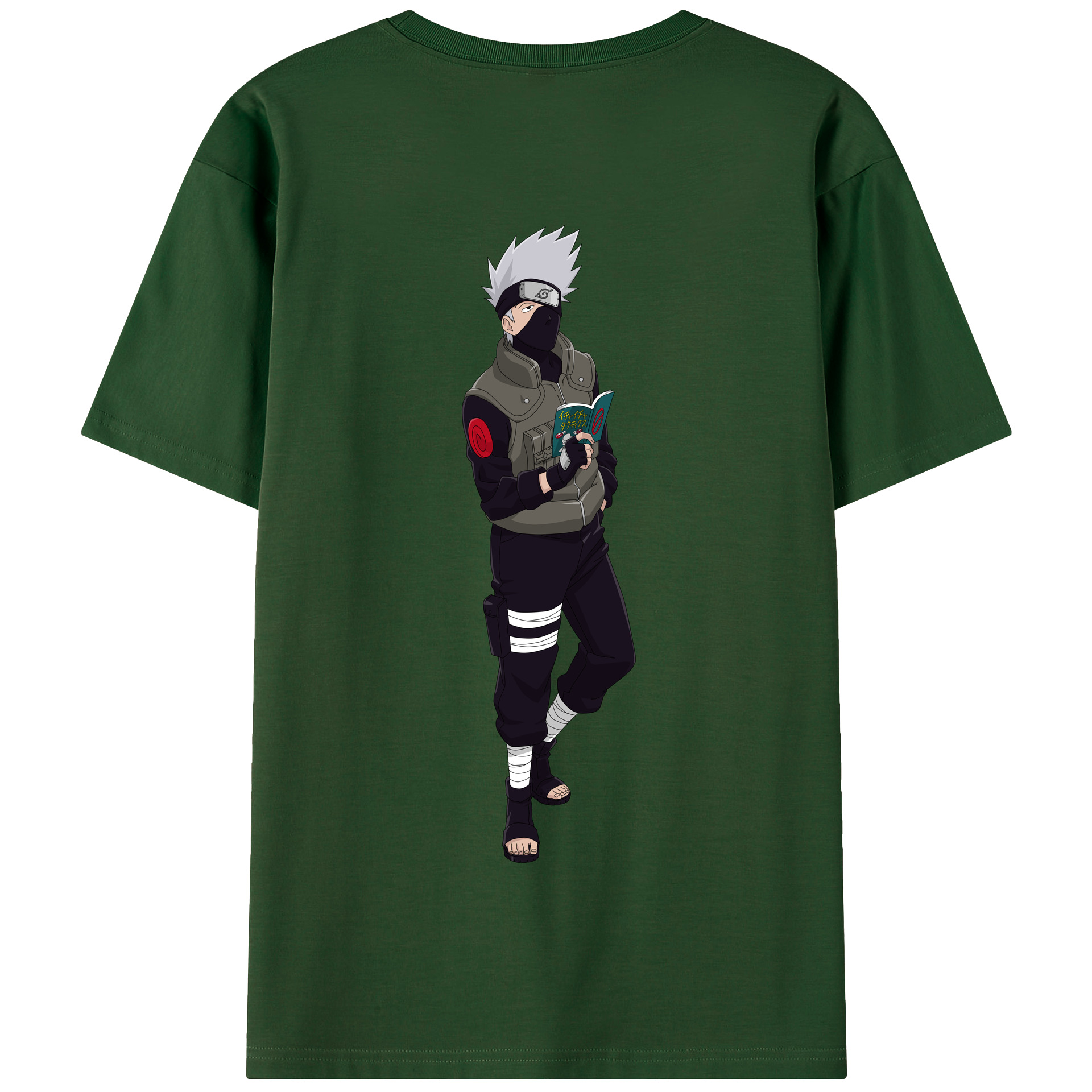 （画像用） NARUTO -ナルト- はたけ カカシ Hatake Kakashi 綿100％半袖Tシャツ（背面プリント）